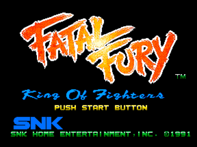 Fatal Fury title screen for Neo Geo CD